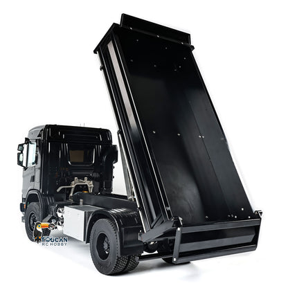 Double E 1/14 4WD Electric Lifting RC Dump Truck E022 2Speed Tipper 500G Full Metal Axle Magnetic High Roof Battery Radio Light