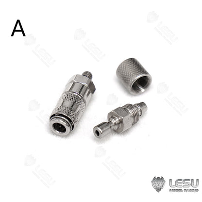 Metal 1/14 LESU Tubing Connector / Plugging Nozzle for TAMIYA RC Dumper Truck Hydraulic System