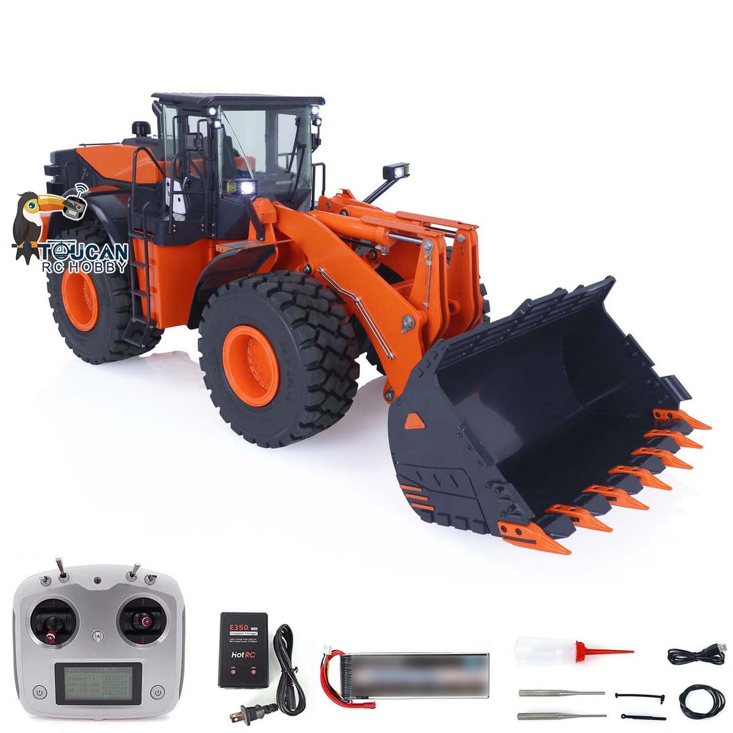 Fast Shipping 1/14 RC Hydraulic Loader for JDM 198 RTR HITACHIA ZW370 Construction Vehicles