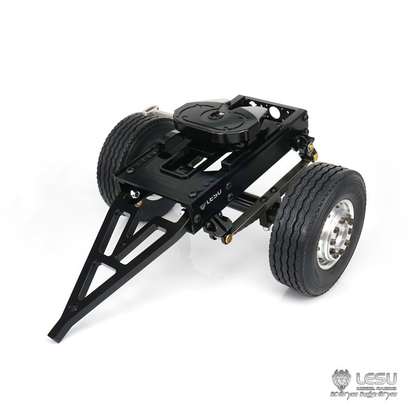 LESU 1PC Metal Trailer Fifth Wheel 25.5*18.2*14CM for 1/14 Radio Controlled TAMIIYA Tractor Truck Car DIY Model Hydraulic Dumper