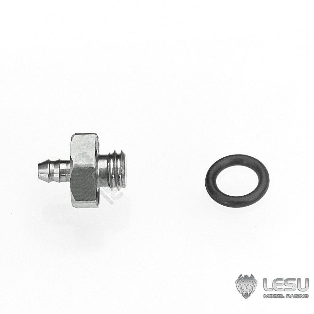 LESU M3 Straight Nozzle Bent Nozzle Stainless Steel for 2x1mm Hydraulic Oil Hose RC Trucks