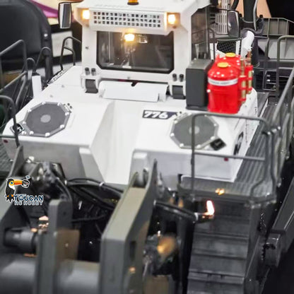 SFROG 1/14 Metal RC Hydraulic Bulldozer LR776 3way Blade 7CH Valve Automatic Grease System Electric Wipers FrSky X20R Radio