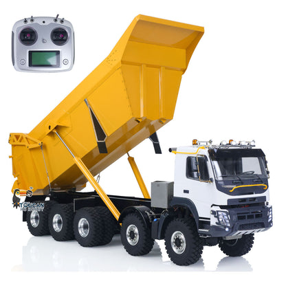 JDM 219 1/14 Metal RC Hydraulic Dumper Truck 10X10 10X6 Tipper 3Speed Axles Transfer Case Differential Locks