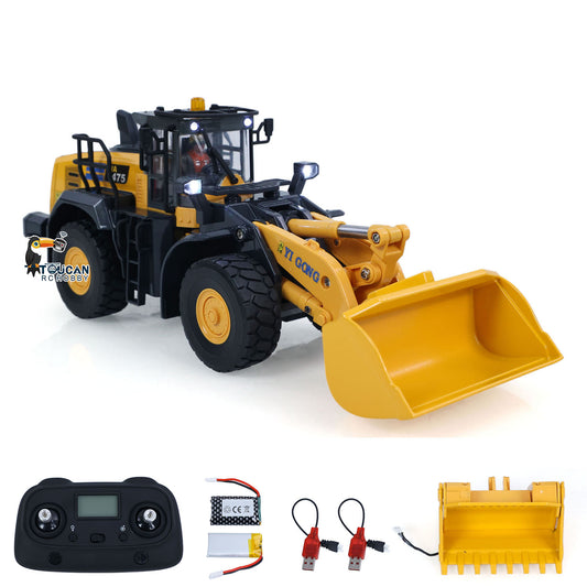 Half Metal 1/50 Electric Remote Control Loader Ready To Run Mini RC Engineering Vehicle Model Lights Sounds Desktop Level Gift