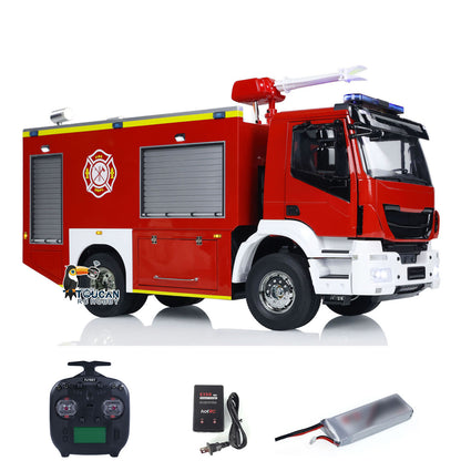 RC Fire Truck Rescue Fire 4x2 Vehicle 1:14 Light Sound 2-Speed Transmission