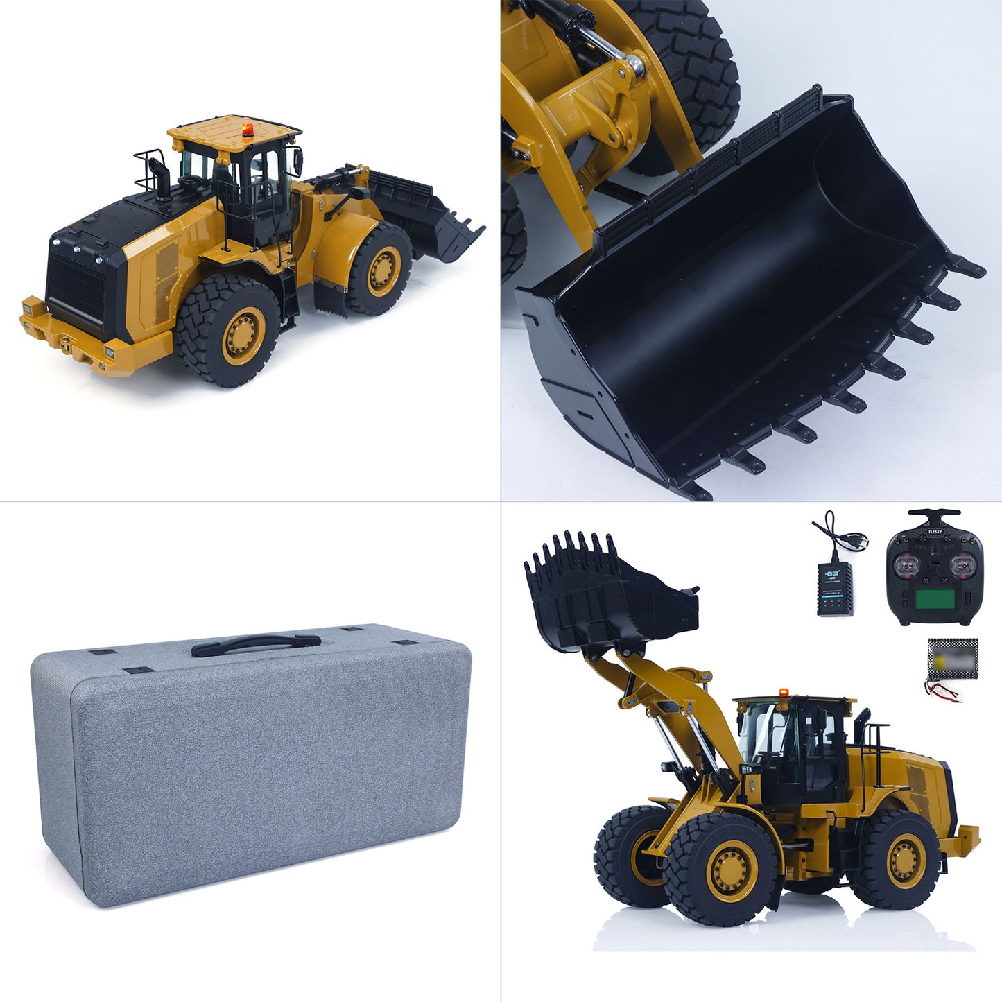 US STOCK HUINA K966 KABOLITE 2.4G 1/16 Hydraulic RC Loader Car Model 7500mAh Battery