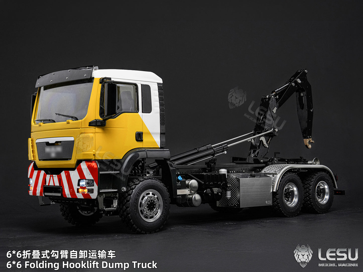 Deposit New Product Pre-order LESU 1/14 Metal 6x6 Roll-Off Dump Truck RC Construction Vehicle