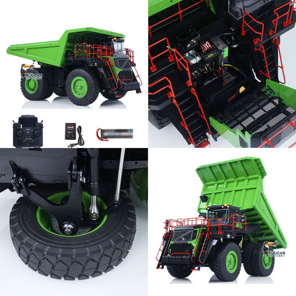 LESU Aoue R100E 1/16 Metal Hydraulic RC Mining Dump Truck with Flysky PL18EVLite Radio Controller Light System