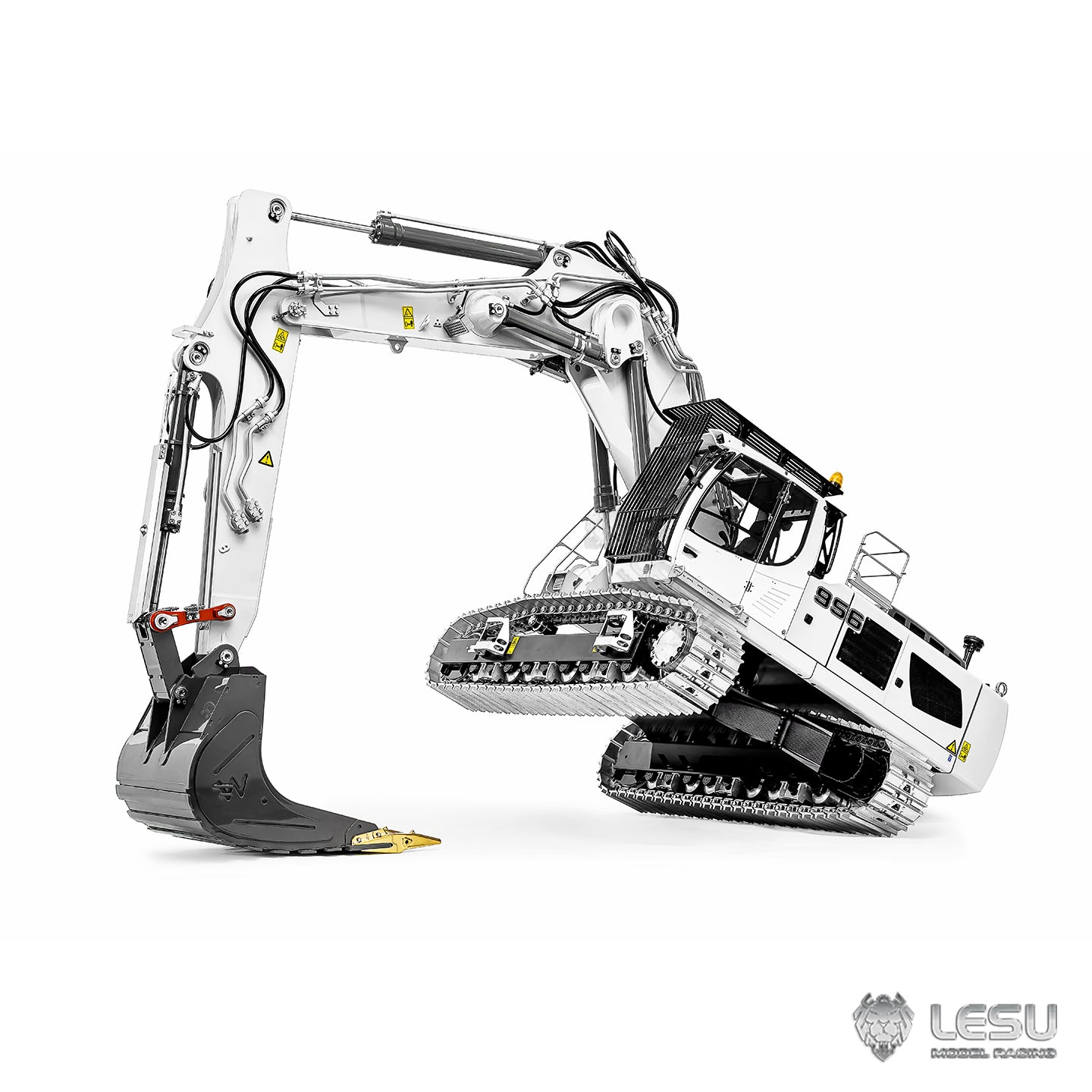 926MM Metal 3 Arms LESU 1/14 RC Hydraulic Excavator LR956 Remote Control Digger Model Vehicle Dual Pump System 7CH Valve Light