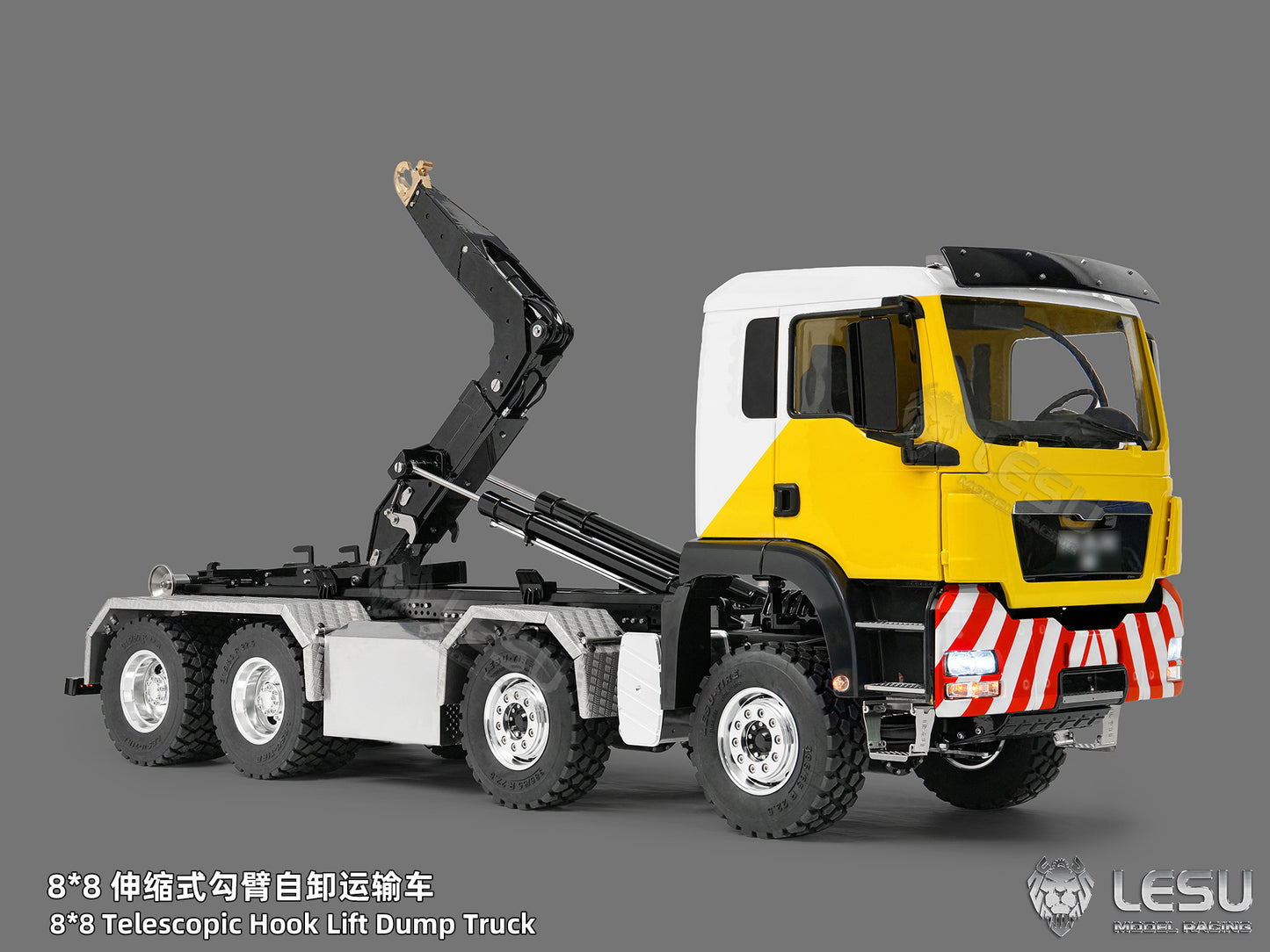 Deposit New Product Pre-order LESU 1/14 Metal 8x8 Roll-Off Truck Full Dump RC Construction Vehicle