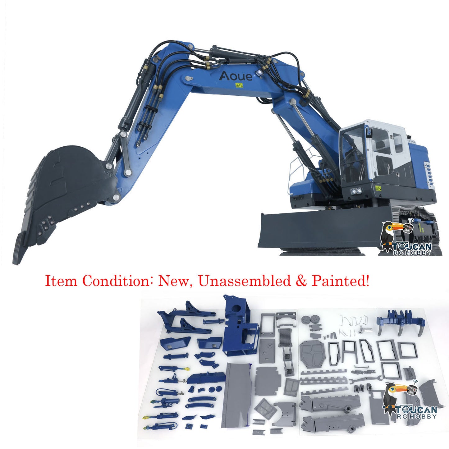 LESU 1/14 Aoue Metal ET26L Painted Unassembled Hydraulic Three-section RC Excavator B0012