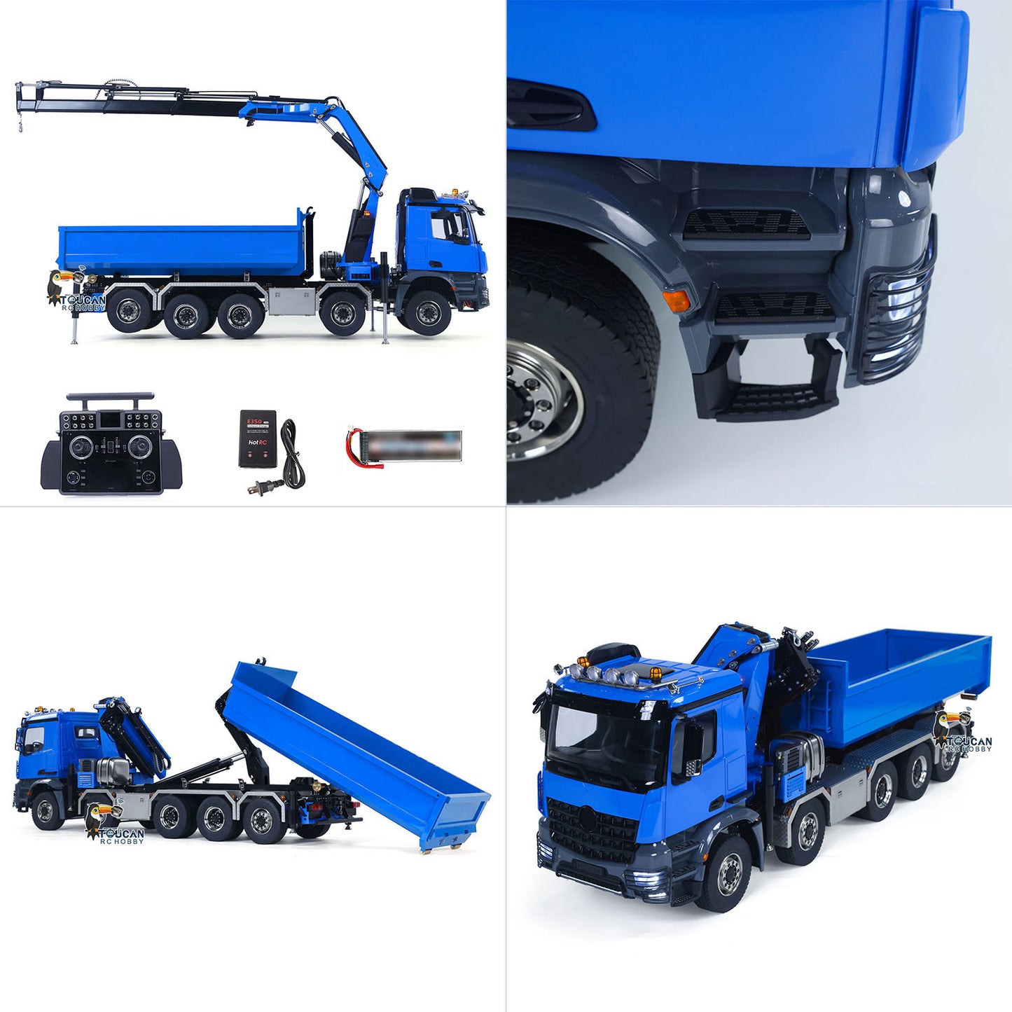 Camion grue hydraulique RC 10x10 1/14 Dumper complet RTR XRLite Radio
