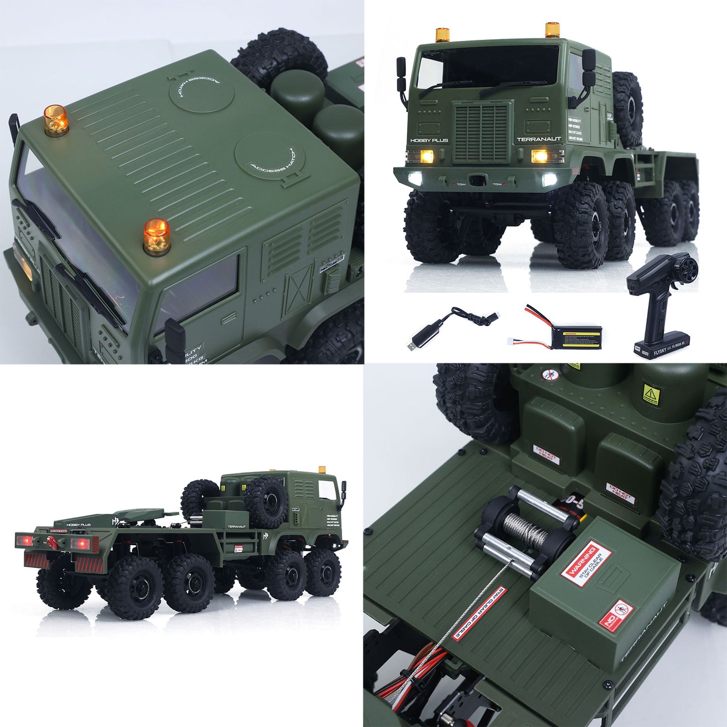 Fast Shipping 1/18 Remote Control Military Truck 8X8 All Wheel Steering Electric RC Off Road Vehicle Model 2Speed Gearbox RTR Metal Chassis