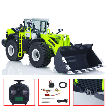 Metal 1/14 ZW370 RC Hydraulic Loader JDM-198 Radio Control Construction Truck PNP New Sound System Motor ST8 Radio