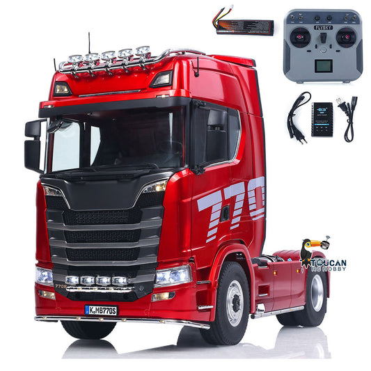 US Stock Kabolite K770S-100 1/14 4x2 RC Tractor Truck RTR with 2-Speed Transmission FS L12 Remote Controller LED Lights Sound System