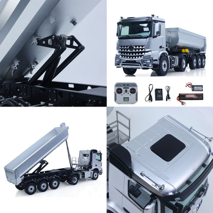 US STOCK Kabolite RTR Car 1/14 4X4 RC Tractor Truck 3Axles Electric Lifting Dump Trialer