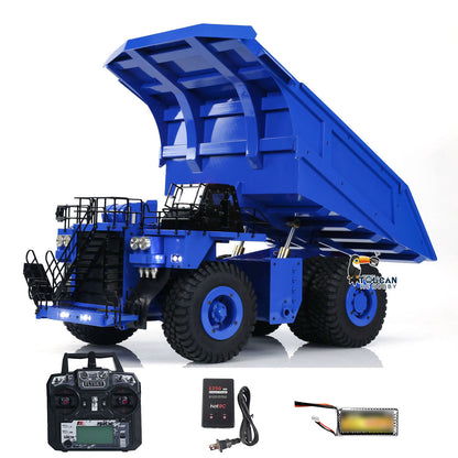 Metal 1/20 RC Hydraulic Mine Truck 793D Heavy Duty Remote Control Dumper RTR 2Speed Gearbox Flysky I6X Radio Light System