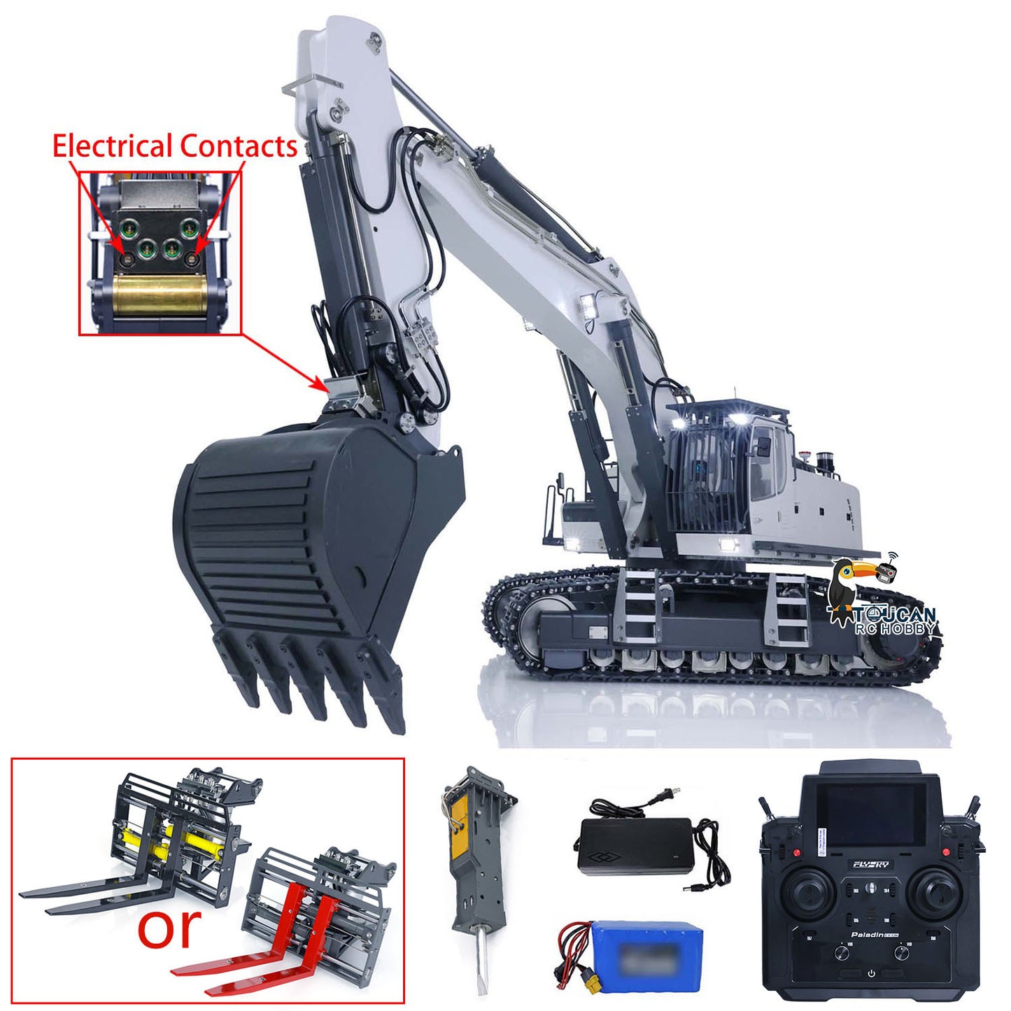 Excavatrice hydraulique en métal Kabolite K970 100S Pro 1/14 RC RTR