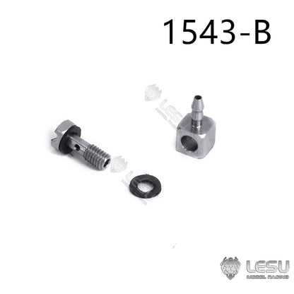 LESU A M3 Metal Straight Nozzle for 1/14 RC Tractor Truck DIY Model Car TAMIYA