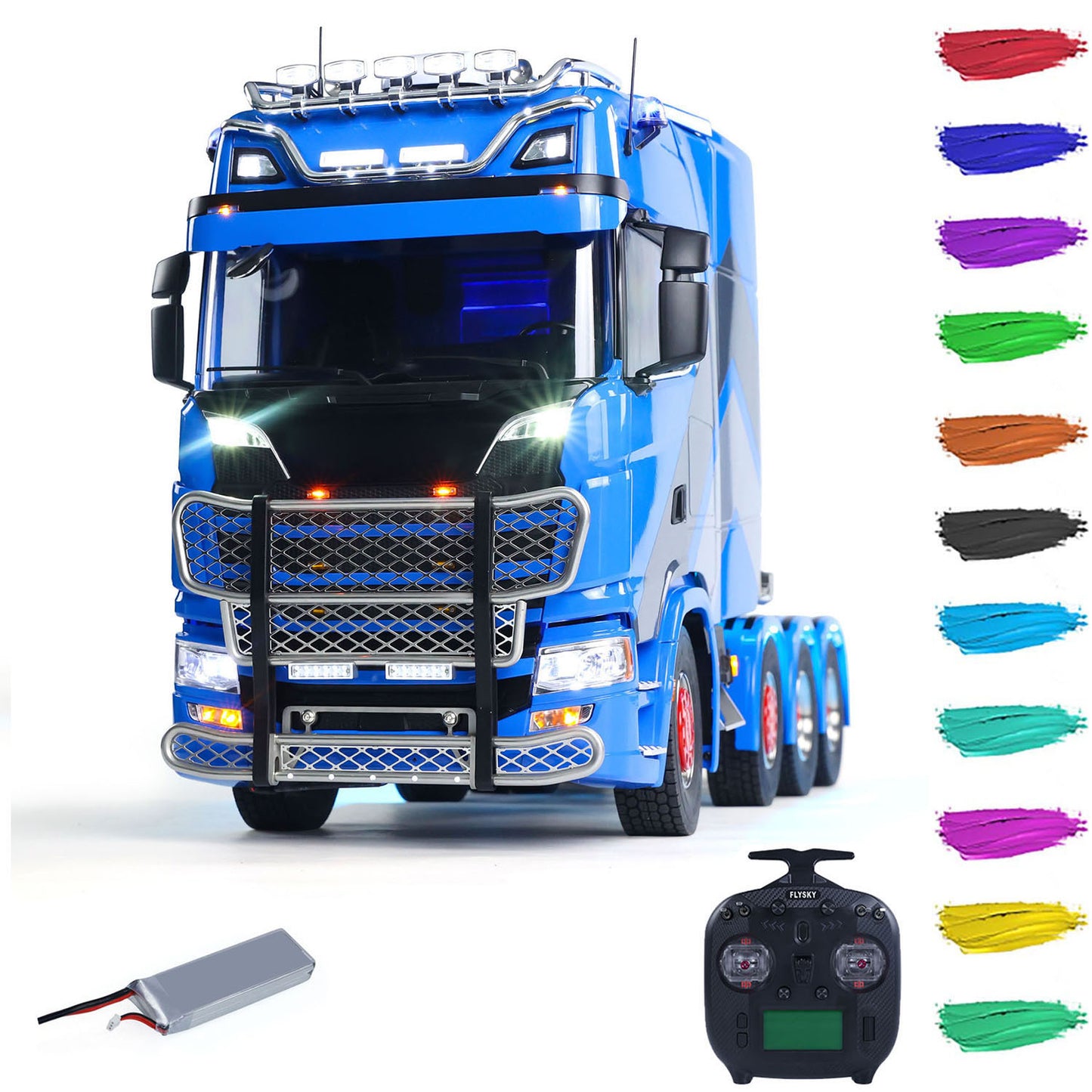 770S 1/14 RC Tractor Truck 8x8 Metal Chassis Remote Control Lorry ST8 Battery
