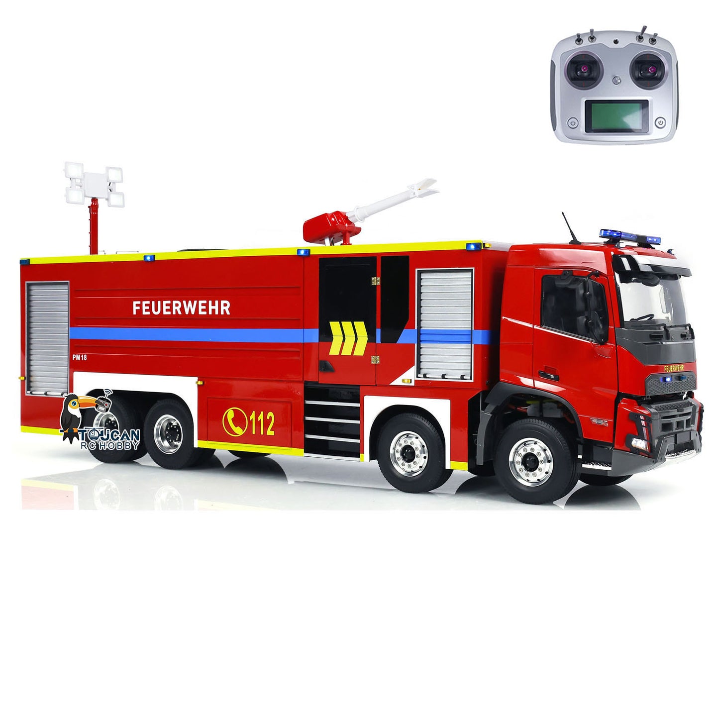 1/14 Ferngesteuertes Feuerwehrauto 8x4 RC Feuerwehrmodell