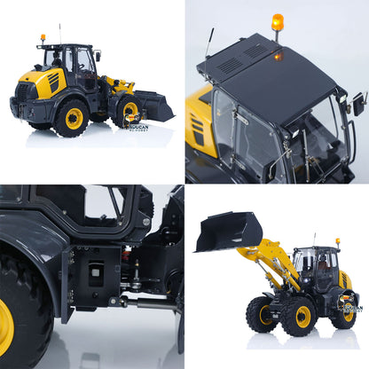 LESU 1/14 4X4 RC Hydraulic Loader Aoue WA100M-8 Metal Remote Control Construction Vehicle Model 4CH Valve Axle Lock Sound Light Engineering Machine