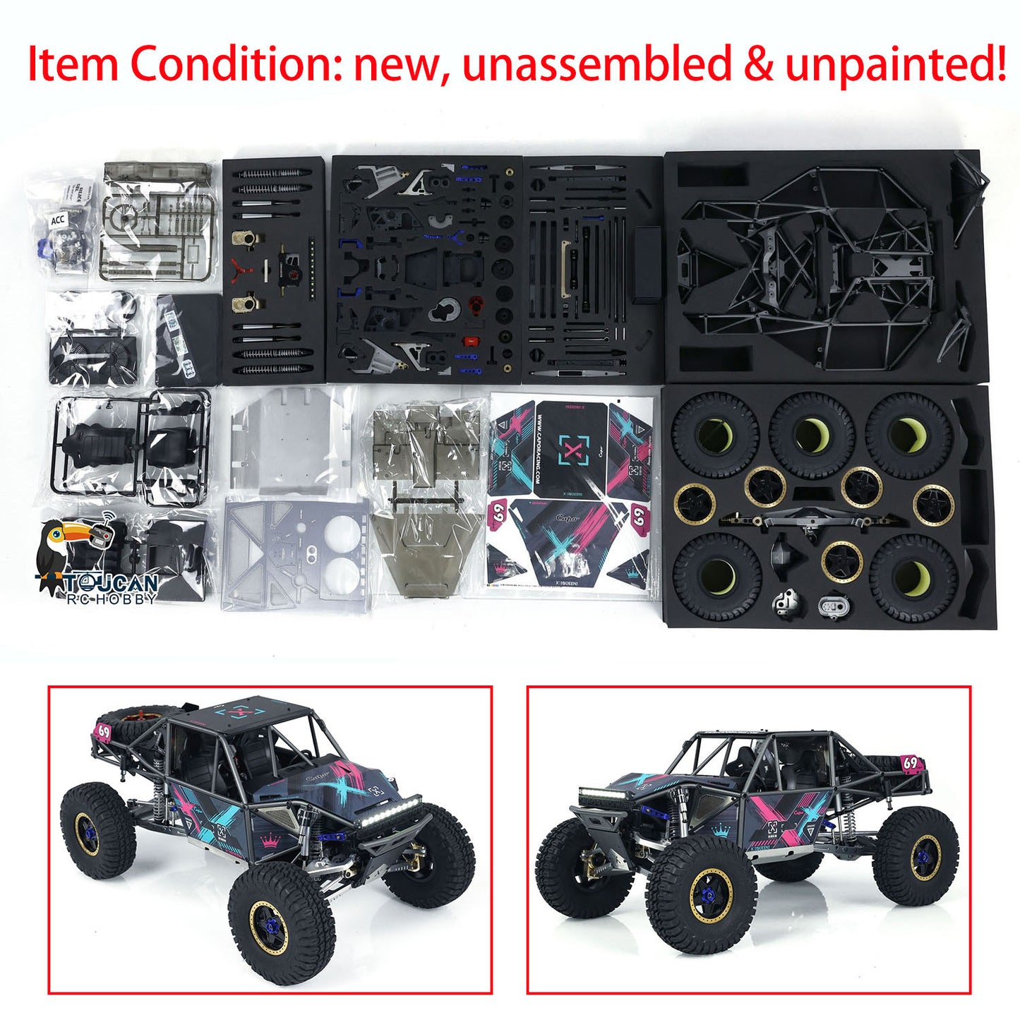 US STOCK Capo 1/8 RC Crawler Car U4 CD1582X 2 Speeds Remote Control Racing Vehicles Kits