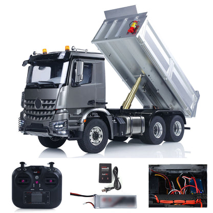 ONLY ONE Fast Shipping Metal Chassis Model RTR 1/14 RC Hydraulic Dumper 2Speed Remote Control Tipper Car 3Axles NO Lock Differential Axle Radio Battery