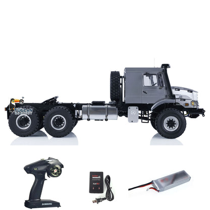 Camion tracteur tout-terrain télécommandé JDModel 1/14 6x6 avec essieux différentiels