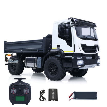 MD 1/14 4x4 Metal Radio Control Hydraulic Dumper Trucks 2Speed Gearbox Differential Locks RC Tipper Light Sound RTR Model