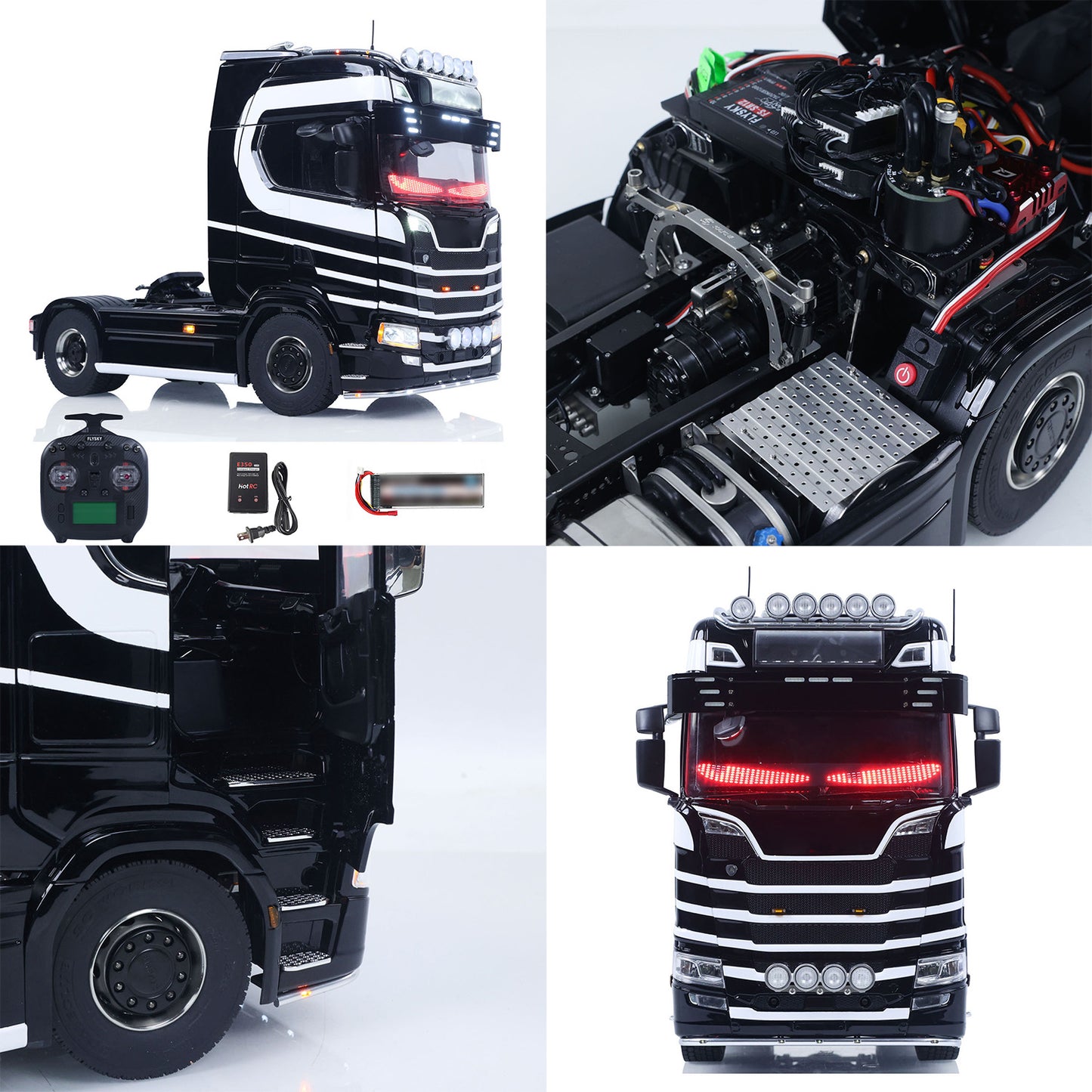 Unitru 05 770S 1/14 RC Tractor Truck 4x4 Metal Chassis RTR 3Speed Gearbox Remote Control Lorry Car Smoke Light Sound ST8 Battery