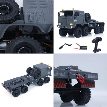 US Stock RTR 1/18 Radio Control Military Truck 8*8 RC Off Road Vehicle 280 Brushed Motor Fifth Wheel Winch Metal Hook All Wheel Steering