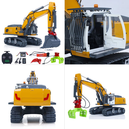 US STOCK KABOLITE 1/18 K962 100S Remote Control Hydraulic Excavator RC Digger Electric Claw Ripper Hammer Construction Car Machine Toys