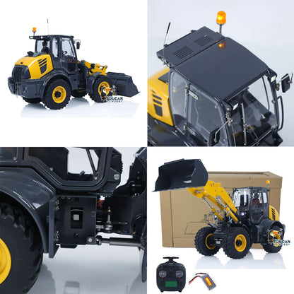 RTR LESU 1/14 Metal Remote Control Hydraulic Loader Aoue WA100M-8 4*4 RC Loading Machine Axle Lock Sound Light Flysky ST8 Radio Construction Vehicle
