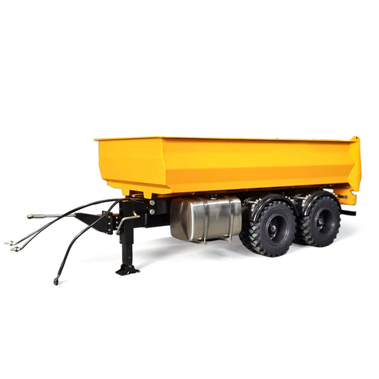 TOUCAN 2 Axles 1/14 Metal Dump Trailer Manual Support Legs for 6x6 Remote Control Tractor Truck RC Lorry Hydraulic Crane 4151 AK