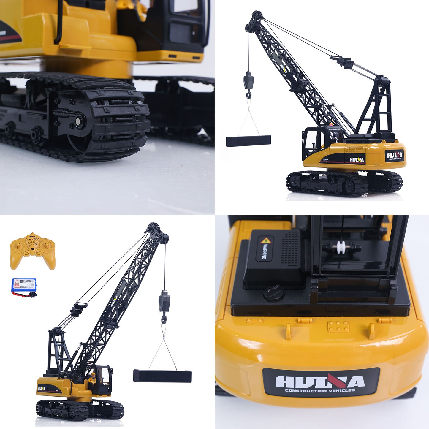 US STOCK HUINA 572 15CH RC 1/14 Construction Crane Truck Tower Excavator Model Car Toy