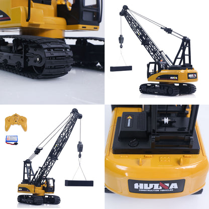 US STOCK HUINA 572 15CH RC 1/14 Construction Crane Truck Tower Excavator Model Car Toy