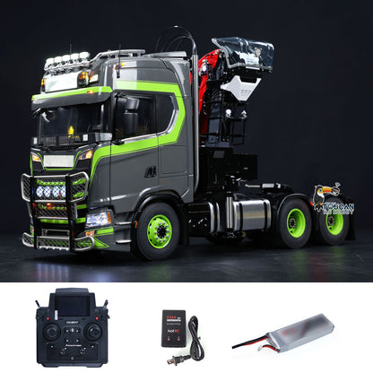 Toucan Metal 6X6 Chassis 1/14 RC Tractor Truck 770S Hydraulic Crane DIY Lorry