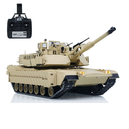 TOUCAN 1/16 Metal RC Tank M1A2 Abrams IR Dual Current Driving Gearbox Barrel Recoil Elevation 360 Turret Rotation Smoke RTR FPV Camera Charger
