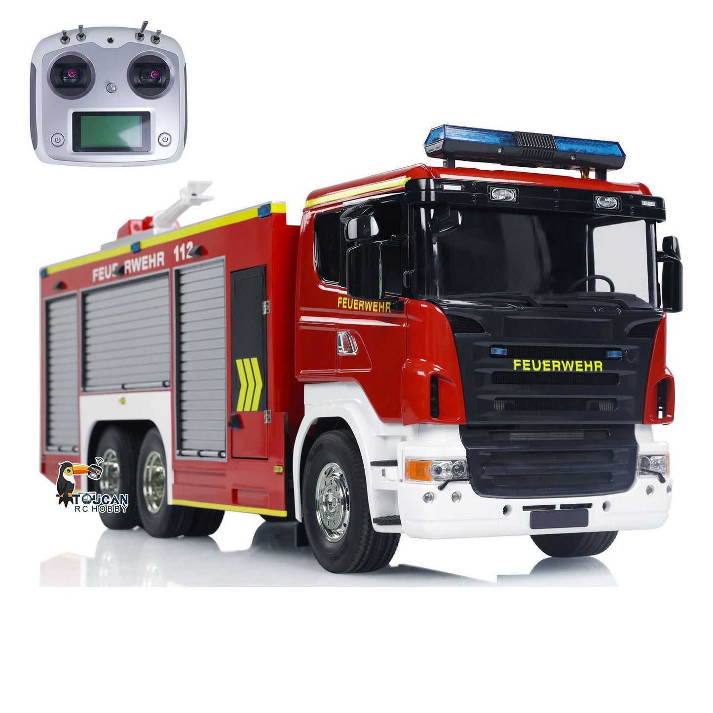 EN STOCK 1/14 6x4 RC Camion de lutte contre les incendies Véhicules de pompiers Modèle Allemagne Version Lumières Sons