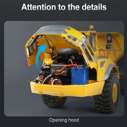 Metal DoubleE 1/16 Remote Control Articulated Dumper 6WD Electric Remote Control Truck Model 10KG Load Capacity Openable Door