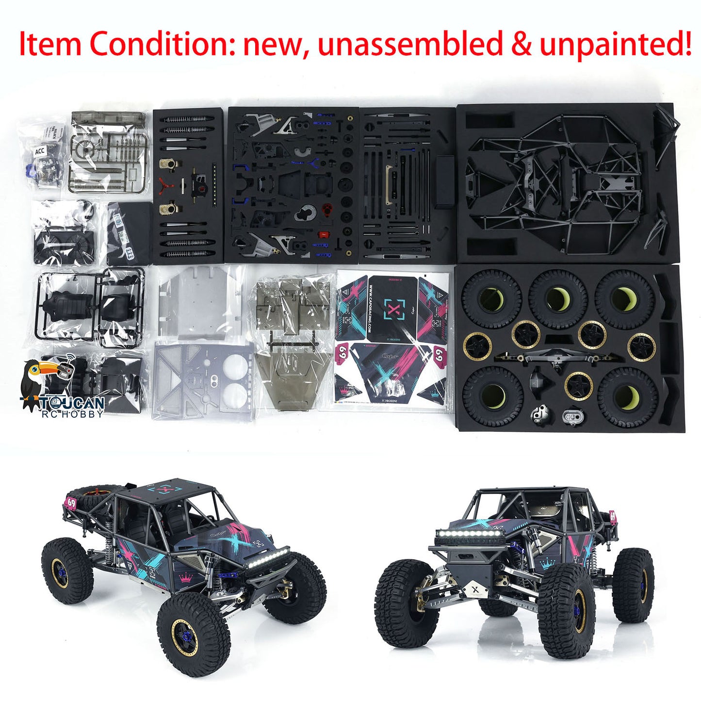 US STOCK Capo 1/8 RC Crawler Car U4 CD1582X 2 Speeds Remote Control Racing Vehicles Kits