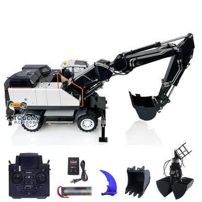 1/14 EC380 Hydraulic RC Wheeled Excavator Metal 3 Arms PL18EV