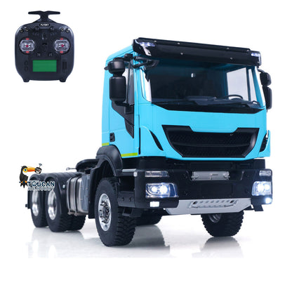 Camion tracteur RC en métal 1/14 6x6 PNP avec boîte de vitesses à 2 vitesses