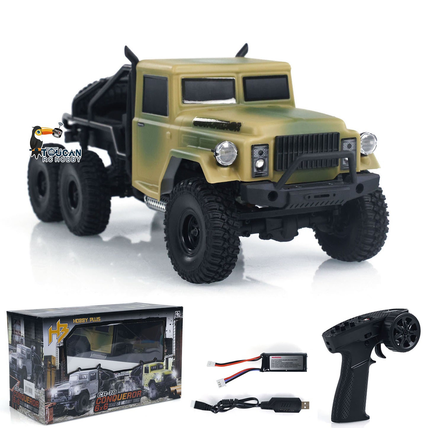 Hobby Plus 6x6 1/18 RC Off-road Vehicles Remote Control Climbing Crawler Cars