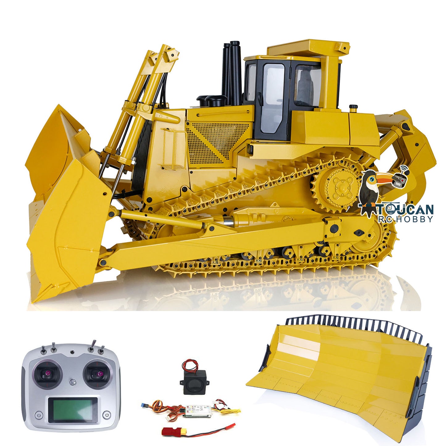 JDM-98 1/14 JDMODEL PNP DXR2 Hydraulischer RC-Bulldozer aus Metall mit verbesserter Klinge