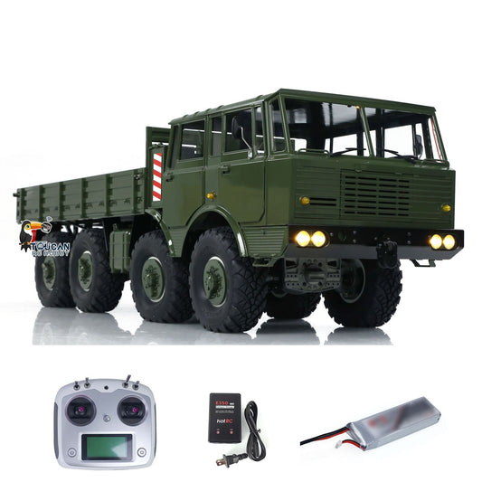 Camion militaire tout-terrain électrique CROSSRC DC8 8x8 échelle 1/12 RTR