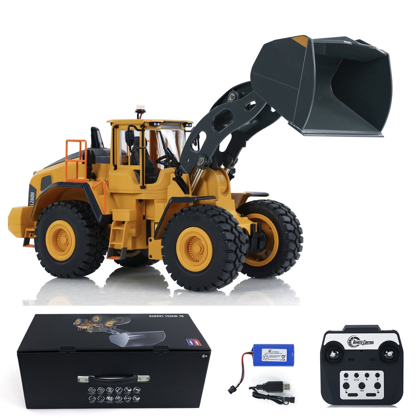 Second Hand US Stock L260H Loader 1/16 Double Eagle E592 RC Loader Remote Control Car Light Sound