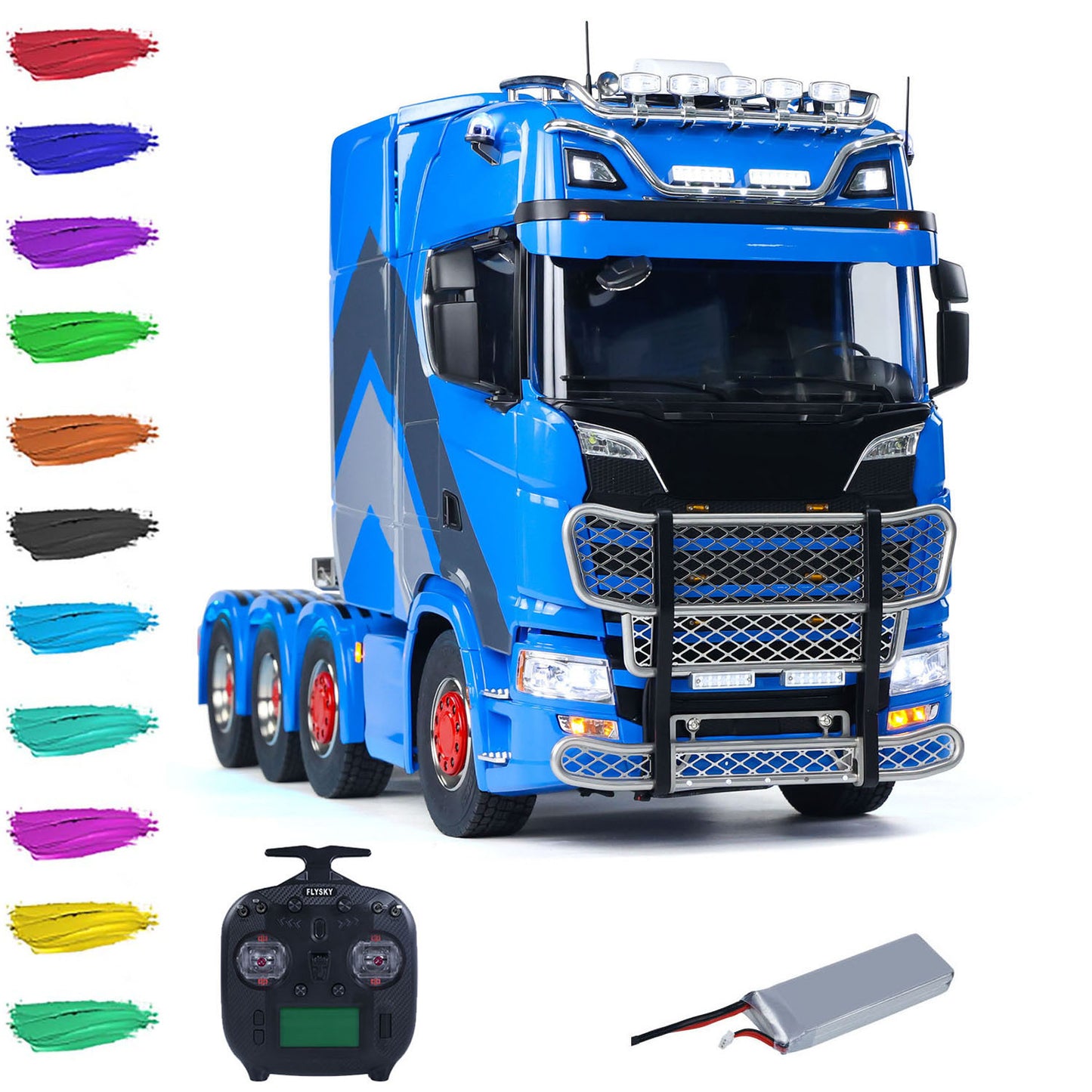 770S 1/14 RC Tractor Truck 8x8 Metal Chassis Remote Control Lorry ST8 Battery