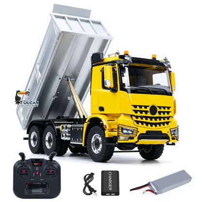 6X6 Metal Chassis 3348 RC Hydraulic Dumper 1/14 Radio Controlled Tipper NO Lock Light Sound Radio Battery Construction Truck RTR